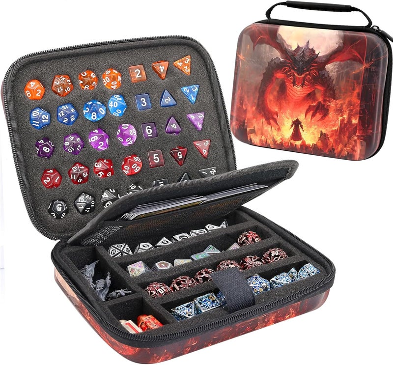 sabermaster Dice Storage Case Dice Bag Dice throne dnd dice tray dice holder dnd dice storage dice case Multifunctional storage Organizer Role Playing Game for Rpg Table Game (A) - Image 1